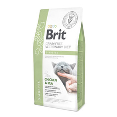 Сухой корм для кошек Brit Veterinary diet Diabetes, при диабете, курица и горох, 2кг Brit*