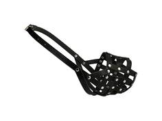 Намордник для собак Collar №4, ротвейлер кобель, кожаный, мягкий, черный