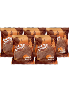 Печенье Fit Kit Chocolate Protein Cookie 5 50 г, 5 шт., карамельный мусс
