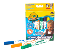 Crayola 8 цветных смывающихся фломастеров для малышей