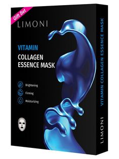 Тканевые маски Limoni Vitamin Collagen Set витаминизирующие с коллагеном, 6 шт