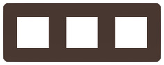 SE Unica Studio Шоколад/Белая Рамка 3-ная Schneider Electric