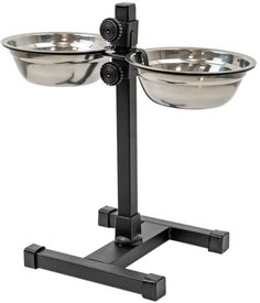 Подставка с мисками для домашних животных Homepet, регулирующаяся, 2х700 мл