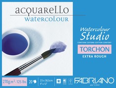 Альбом для акварели "Watercolour Studio", 23x30,5 см, 20 листов, 270 г/м2, крупное зерно Fabriano