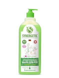 Жидкое мыло SYNERGETIC "Лемонграсс и мята" антибактериальное с нейтрализацией запахов, 1л