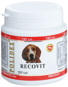 Витаминный комплекс для собак Polidex Recovit, после заболеваний и травм 150 таб