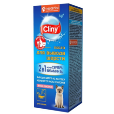 Паста для выведения шерсти для кошек и хорьков Cliny со вкусом лосося 30мл