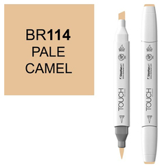 Маркер Touch Brush двухсторонний на спиртовой основе Бежевый бледный 114 серый; бежевый