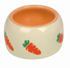 Одинарная миска для грызунов Nobby, керамика, бежевый, оранжевый, 0.125 л