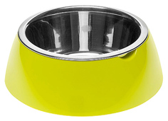 Одинарная миска для кошек и собак Ferplast, пластик, резина, сталь, зеленый, 0.85 л