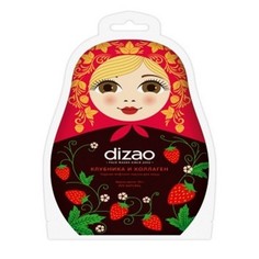 Черная лифтинг-маска для лица Dizao «Клубника и коллаген», 30 г
