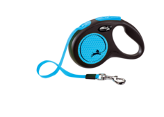 Поводок-рулетка Flexi New Neon S Tape 5m синий