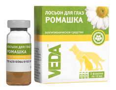 Лосьон для глаз VEDA Фитоэлита Ромашка, для кошек и собак 10 мл