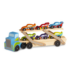 Погрузчик Melissa & Doug с машинками, 6 шт.