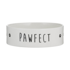 Одинарная миска для кошек и собак Mason Cash Pawfect, керамика, белый, 0.35 л