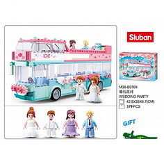 Конструктор Sluban Автобус с фигурками, 379 деталей