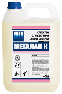 Концентрат Мегалан К универсальный моющий для удаления цемента 5 л Mega