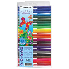 Фломастеры Brauberg Wonderful butterfly, 24 цвета