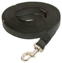 Поводок для собак Зооник Черный капроновый с двойной латексной нитью 700 х 2 см