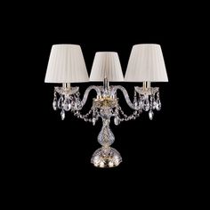 Настольная лампа с абажуром 1406L/3/141-39 G SH3-160 Bohemia Ivele Crystal