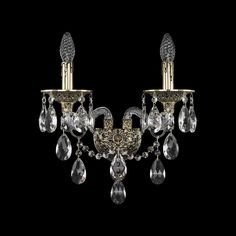 Хрустальное настенное бра 16115B/2/165/XL GB Bohemia Ivele Crystal
