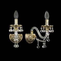 Хрустальное настенное бра 16109B/1/165 G Bohemia Ivele Crystal