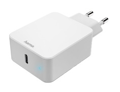 Сетевое зарядное устройство Hama H-183277, 1xUSB Type-C, 3 A, white