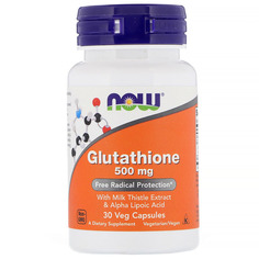 Glutathione NOW 500 мг капсулы 30 шт.