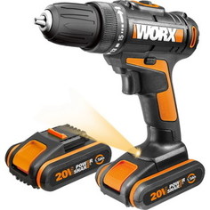 Аккумуляторная дрель-шуруповерт Worx WX101, АКБ x2 - 1,5 А*ч, ЗУ 0,4 А, сумка