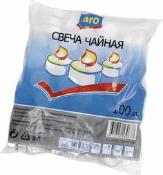 Свечи чайные в гильзе, комплект 100 шт., в пакете No Brand
