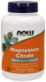 Магний NOW Magnesium Citrate Caps 120 капс. без вкуса
