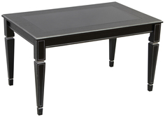 Журнальный столик Мебелик Васко В 81 В 81 92х58х52 см, венге/серебро