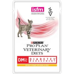 Влажный корм для кошек Pro Plan Veterinary Diets DM ST/OX, при диабете, курица,10шт по 85г