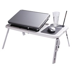 Портативный столик для ноутбука с охладителем E-Table No Brand