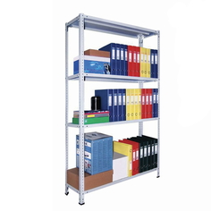 Стеллаж металлический ПРАКТИК MS, 1850х1000х400 мм, 4 полки, MS 185/100х40/4