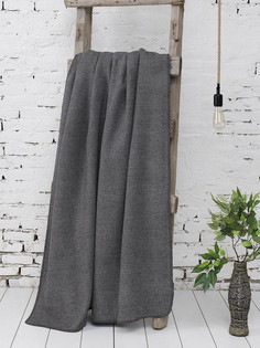 Плед из хлопковый с акрилом KARNA OSLO антрацит 130х170