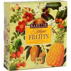 Чай черный Basilur "Волшебные фрукты - Ассорти ", с добавками, 40 пакетиков