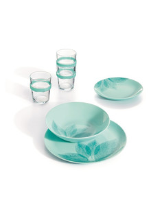 Столовый сервиз АРПЕЖО ЛАЙТ ТУРКУАЗ 18 предметов 6 персон Luminarc