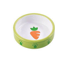 Одинарная миска для грызунов КерамикАрт, керамика, зеленый, 0.07 л