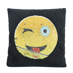 Подушка Tarrington House Мagic emoji 40 х 40 см черная