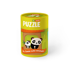 Игровой набор MON Puzzle Зоология для Малышей. Хвостатые друзья, пазлы, карт. с заданиями