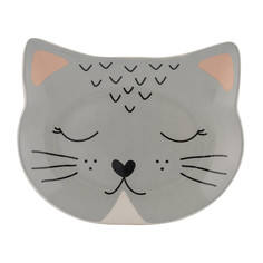 Одинарная миска для кошек Mason Cash Smokey cat, керамика, серый, 0.5 л