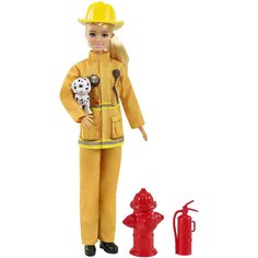 Кукла Barbie Барби, Пожарный, в форме и с тематическими аксессуарами GTN83