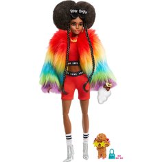 Кукла Barbie Экстра, в радужном пальто GVR04