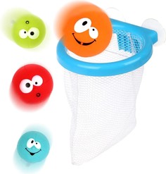 Игрушка для купания Жирафики Баскетбол, 4 мячика-брызгалки, крепится на присоски 644521