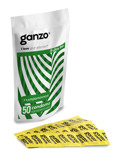 Презервативы GANZO Ultra thin Ультра тонкие 50 шт.
