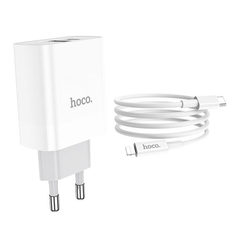 Сетевое зарядное устройство Hoco C80A, 2xUSB, 3 A, white
