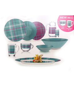 Столовый сервиз АМБ СКОТИШ ТУРКУАС 46 предметов 6 персон Luminarc
