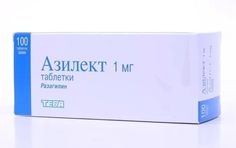 Азилект таблетки 1 мг 100 шт. Teva
