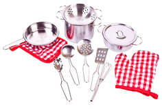 Набор посуды металлической для кухни 2 вида Abtoys Помогаю маме